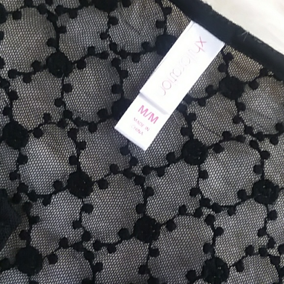 Xhiliration black print dress/cover up Md - Picture 2 of 8